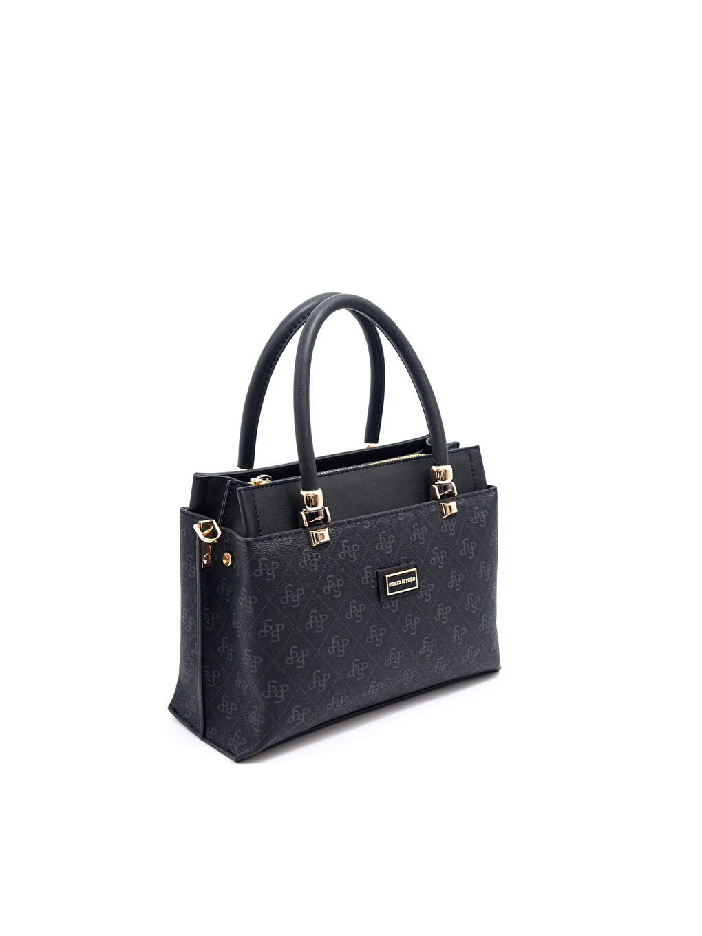 Siyah Kadın Omuz Çantası 826-45828 SILVER POLO BAYAN ÇANTASI M178 SİYAH-MAT SİYAH-1