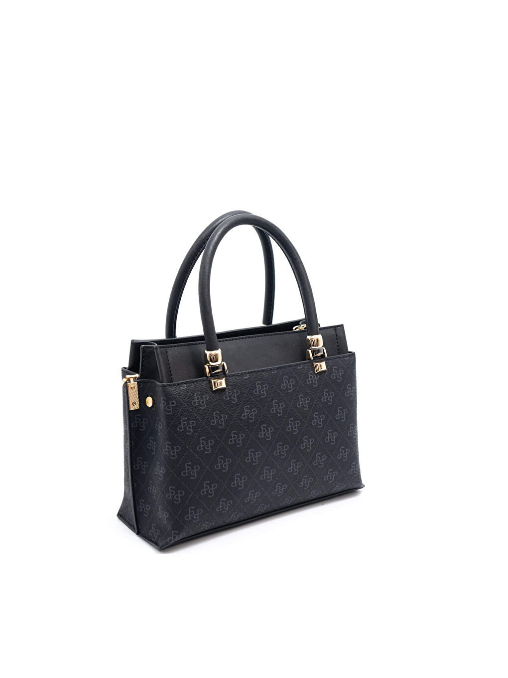 Siyah Kadın Omuz Çantası 826-45828 SILVER POLO BAYAN ÇANTASI M178 SİYAH-MAT SİYAH-3