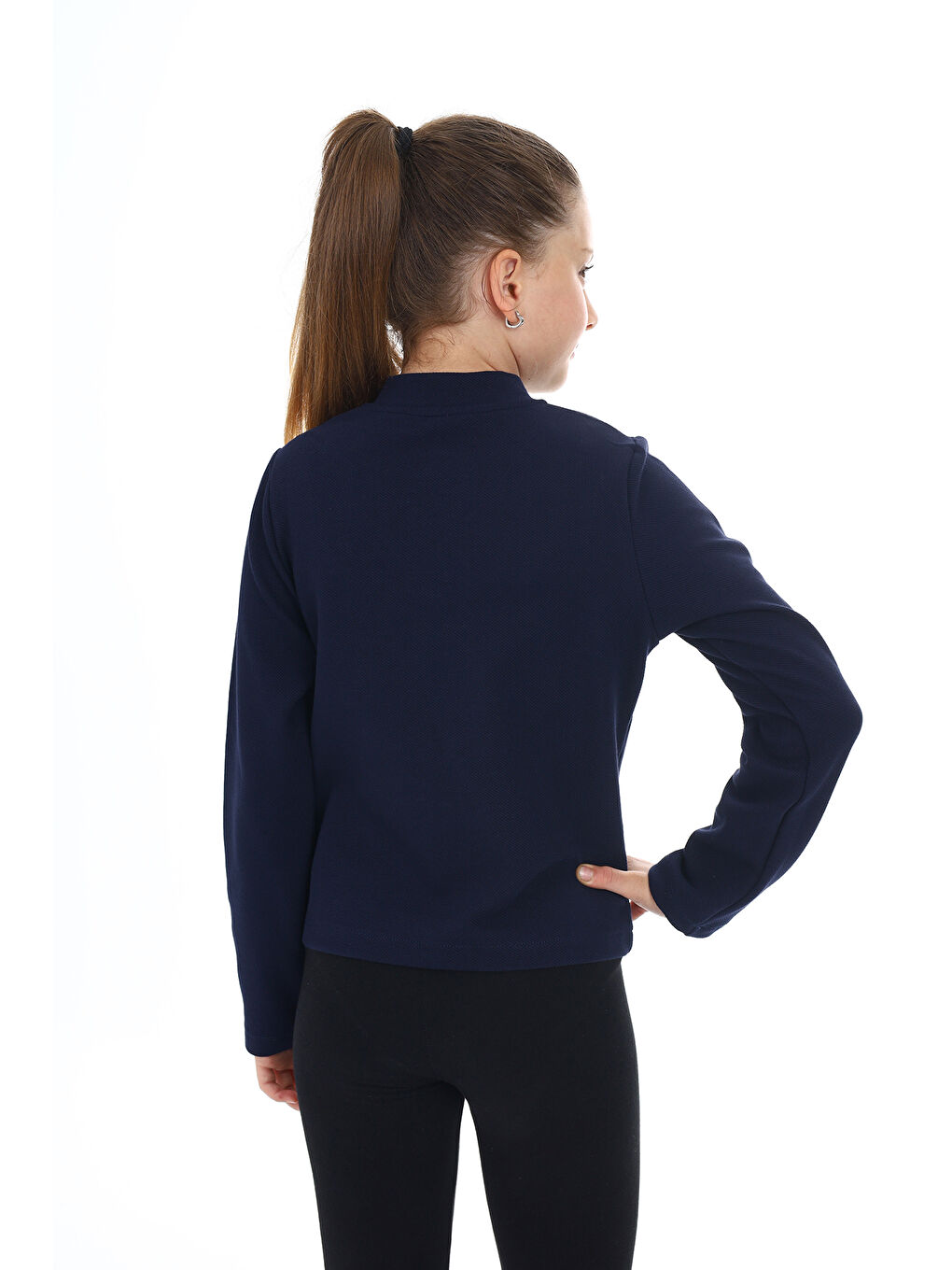 Lacivert Kız Çocuk Okul Hırka-4