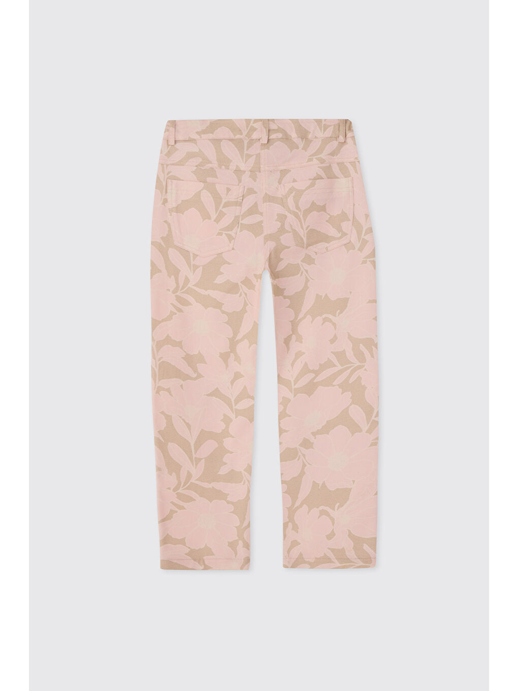 Kız Çocuk Desenli Pembe Pantolon-1