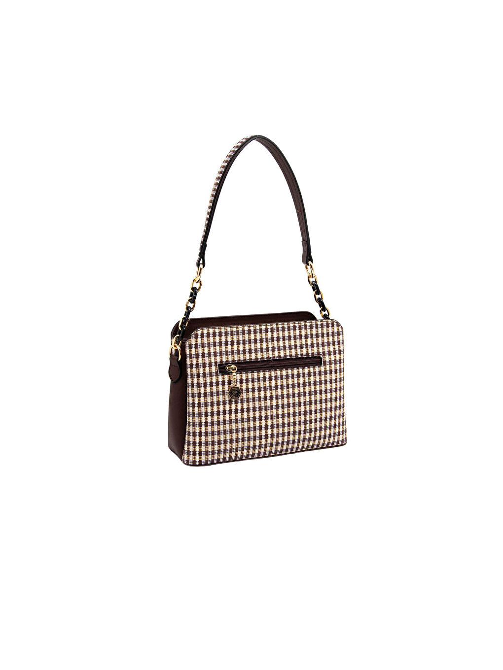 Kahverengi Kadın Çapraz Çanta 937-45615 SILVER POLO ÇAPRAZ BAYAN ÇANTASI M191 KAHVE SARI-MAT KAHVE-5