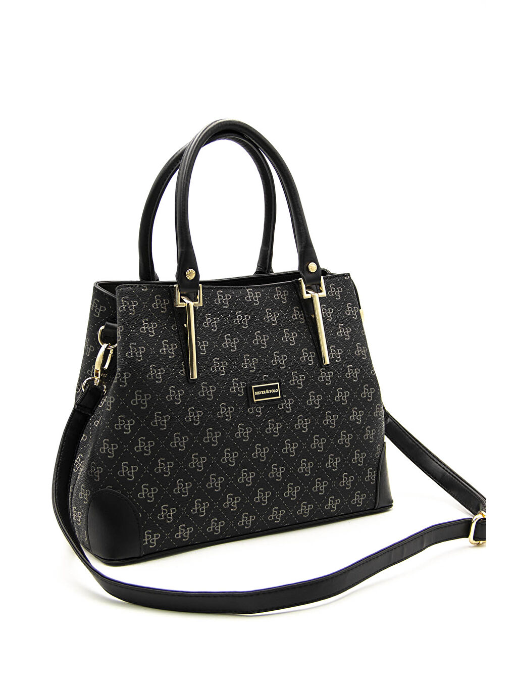 Kadın Çapraz Çanta 667-43031 M178 Siyah Platin-Mat Siyah-4