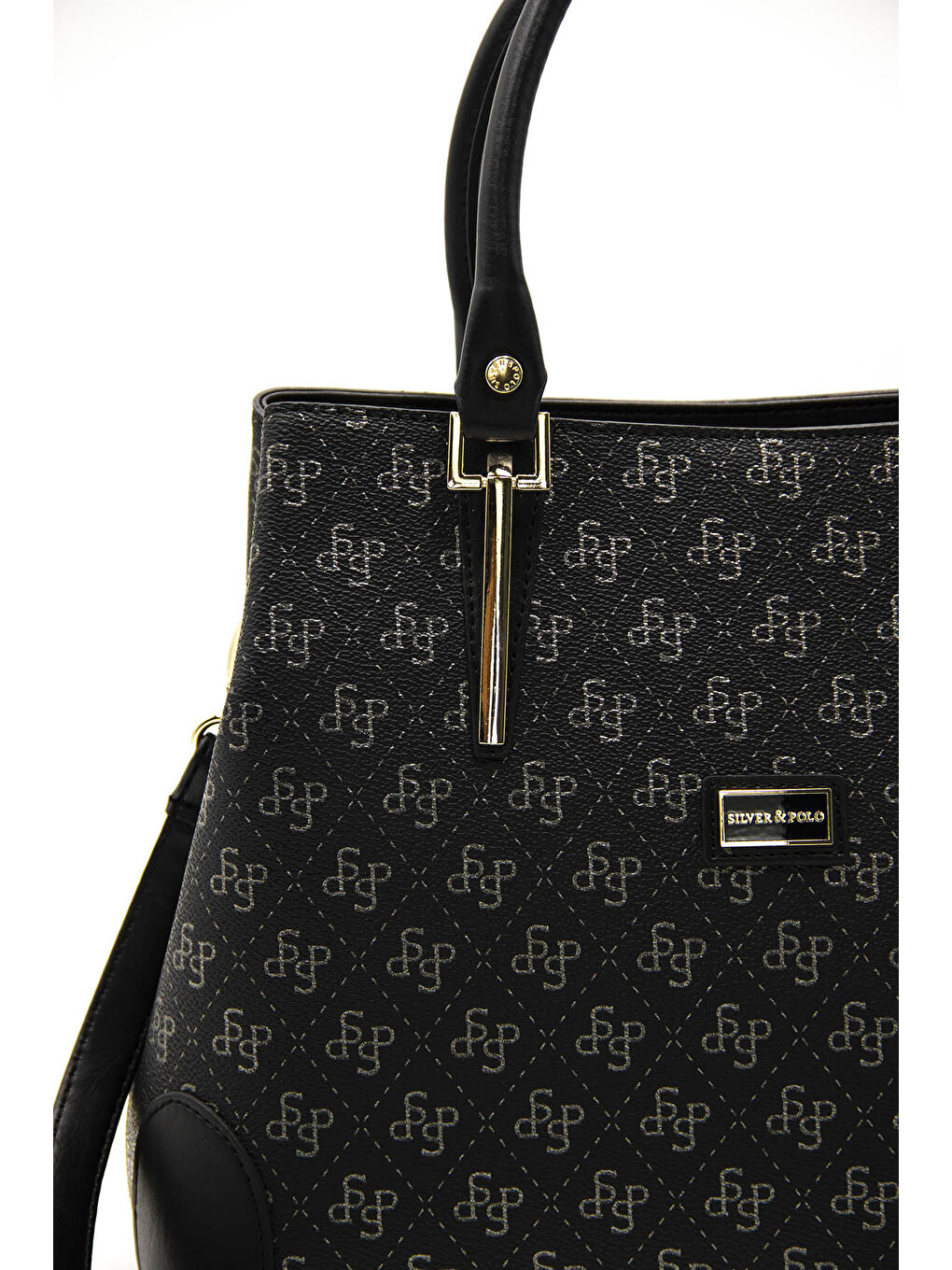 Kadın Çapraz Çanta 667-43031 M178 Siyah Platin-Mat Siyah-5