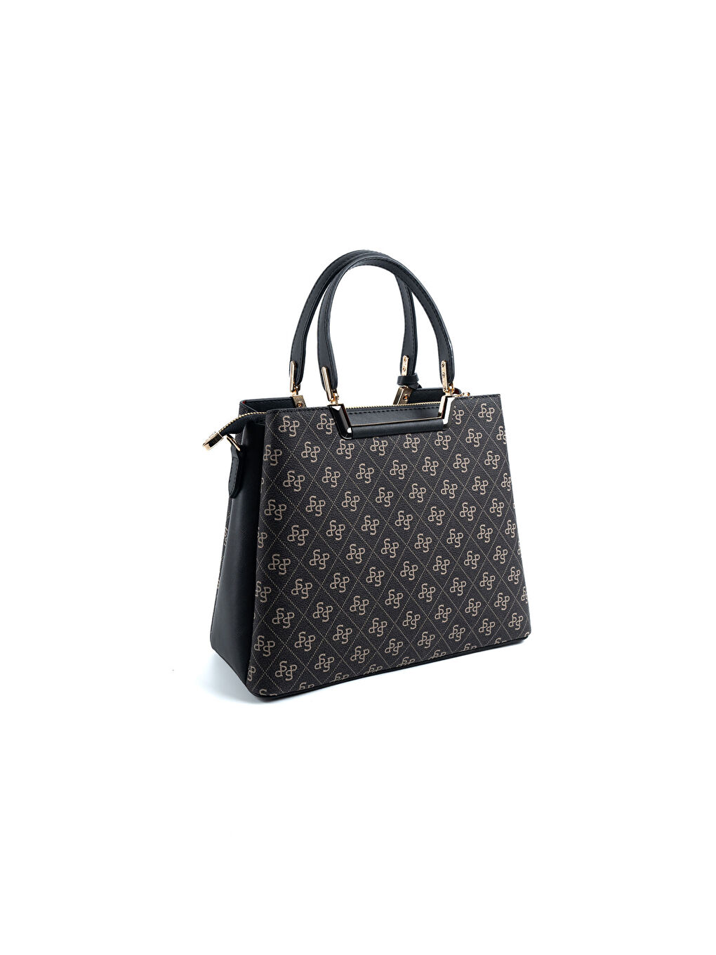 Gri Kadın Omuz Çantası 969-48124 SILVER POLO BAYAN ÇANTASI M178 FÜME-MAT SİYAH-3