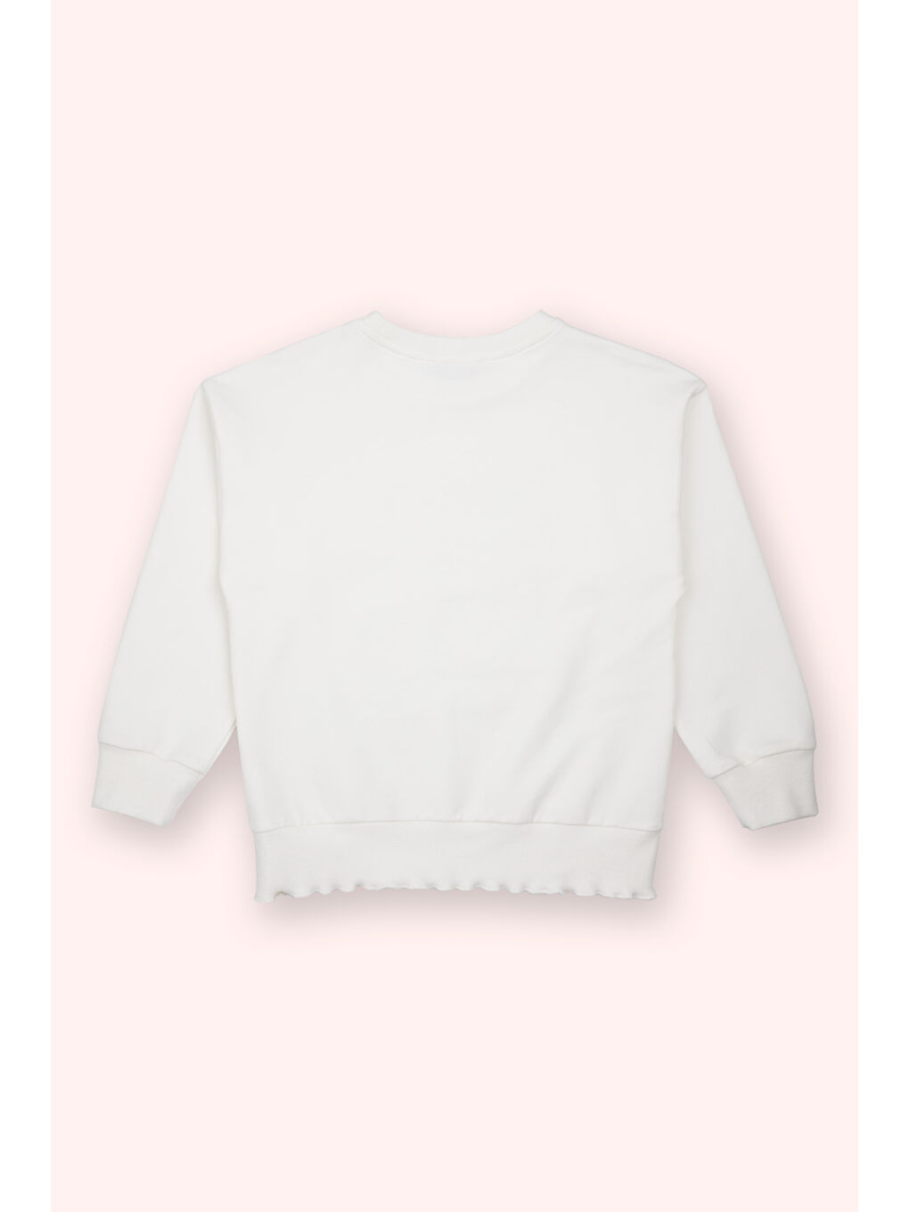 Kız Çocuk Nakış Detaylı Sweatshirt Ekru-2