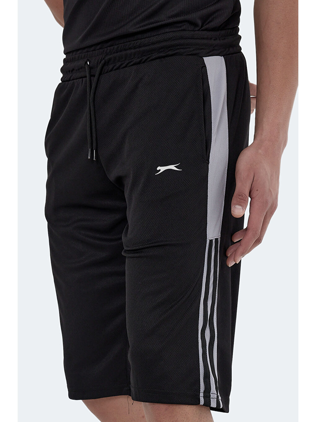 Siyah SAKI 2 Lİ SET Erkek Cepli Kapri Şort-2