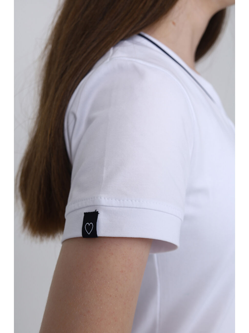 Beyaz Kız Çocuk Okul Tişört-2