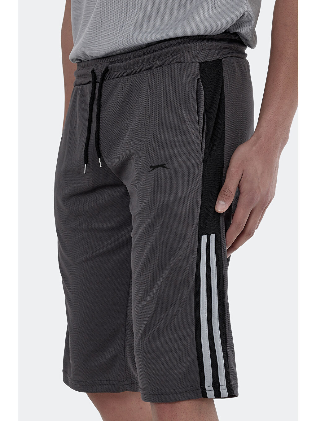 Siyah SAKI 2 Lİ SET Erkek Cepli Kapri Şort-4