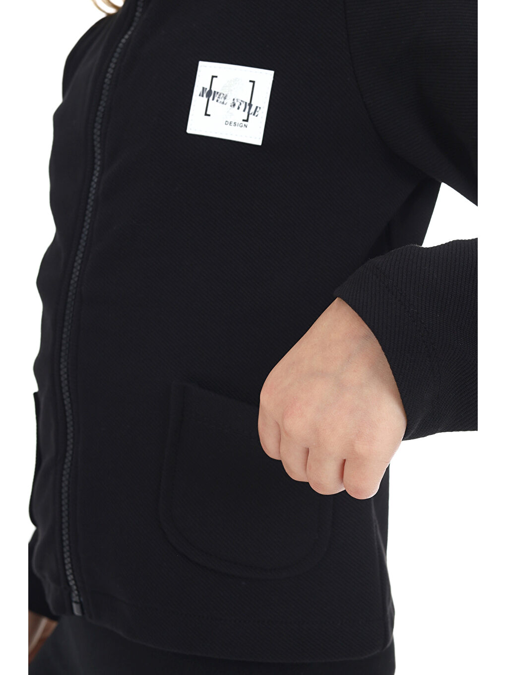 Siyah Kız Çocuk Okul Hırka-3