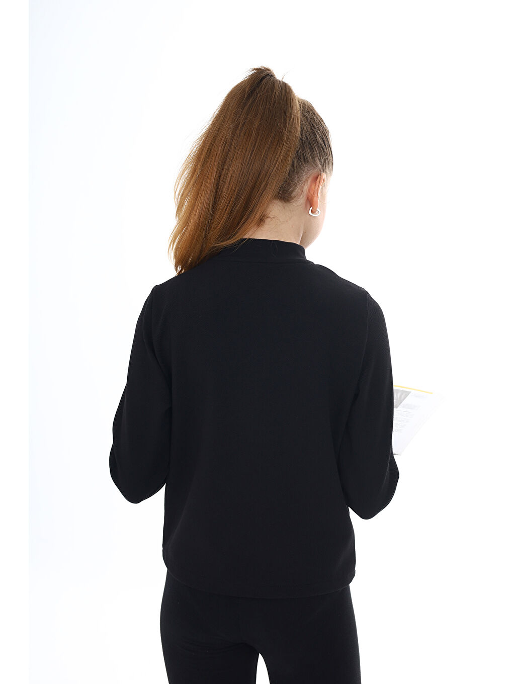 Siyah Kız Çocuk Okul Hırka-4