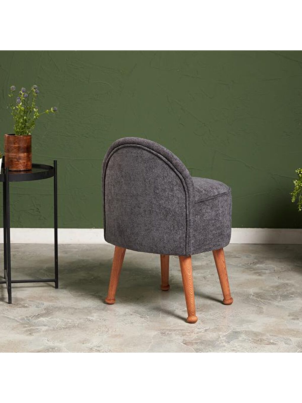 Sırtlı Masif Ayaklı Puf - Gri-2