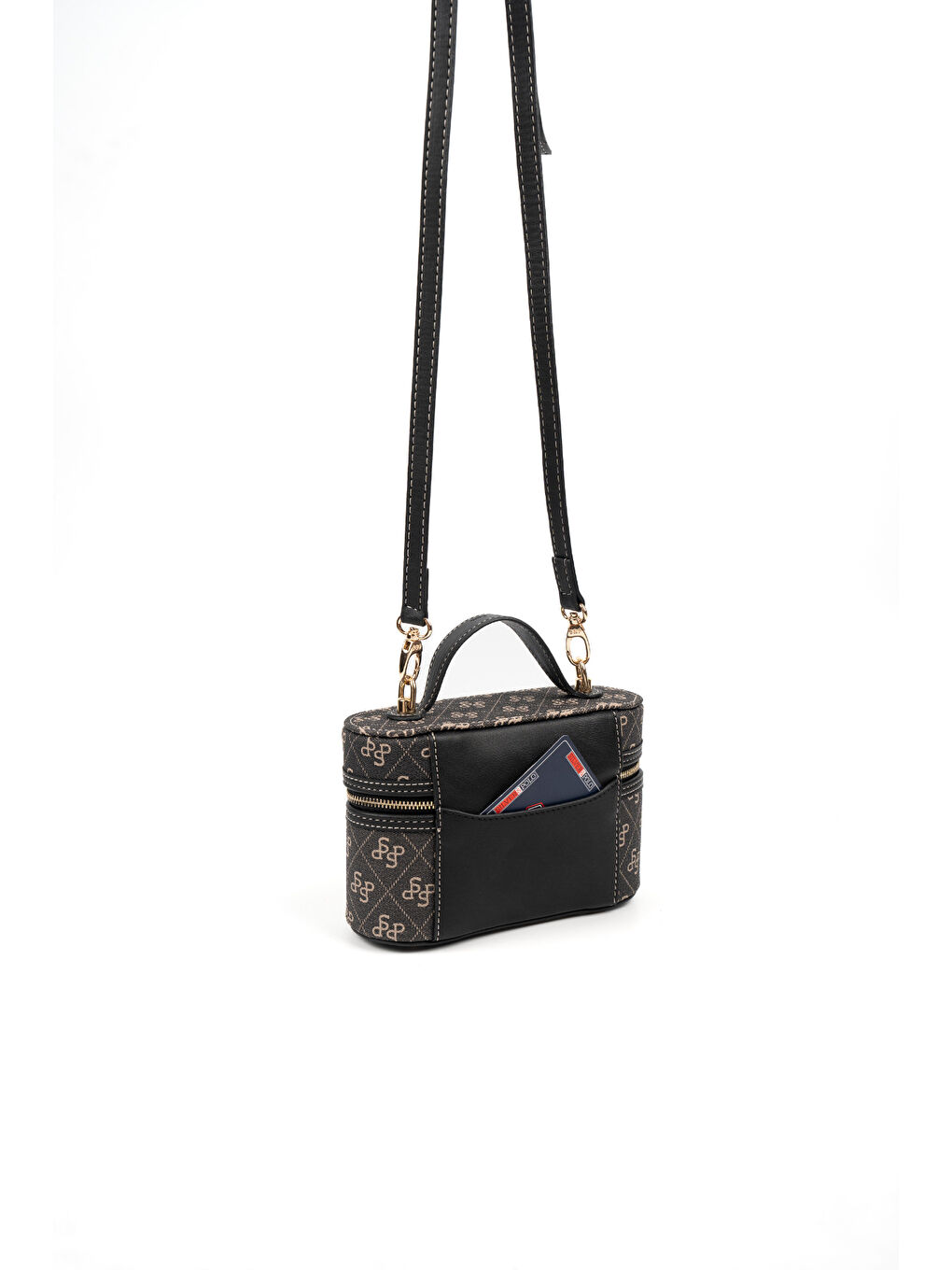 Gri Kadın Çapraz Çanta 1195-47048 SILVER POLO ÇAPRAZ BAYAN ÇANTASI M178 FÜME-MAT SİYAH (MPM-4