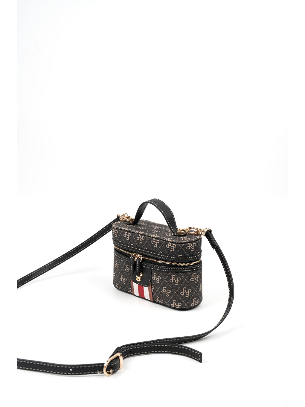 Gri Kadın Çapraz Çanta 1195-47048 SILVER POLO ÇAPRAZ BAYAN ÇANTASI M178 FÜME-MAT SİYAH (MPM-5