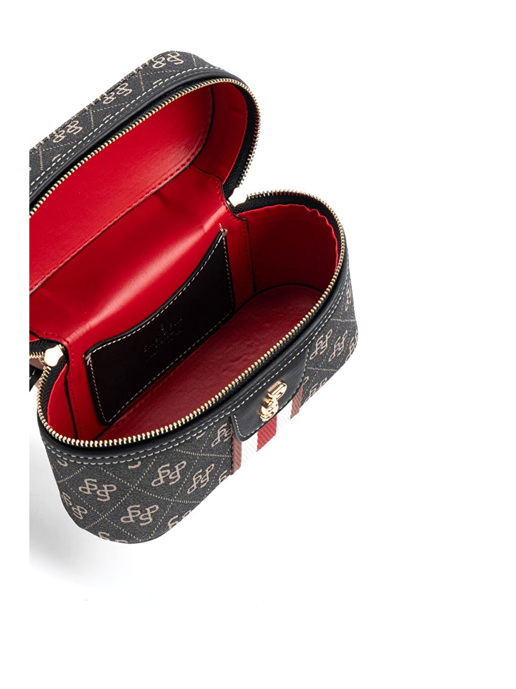 Gri Kadın Çapraz Çanta 1195-47048 SILVER POLO ÇAPRAZ BAYAN ÇANTASI M178 FÜME-MAT SİYAH (MPM-6