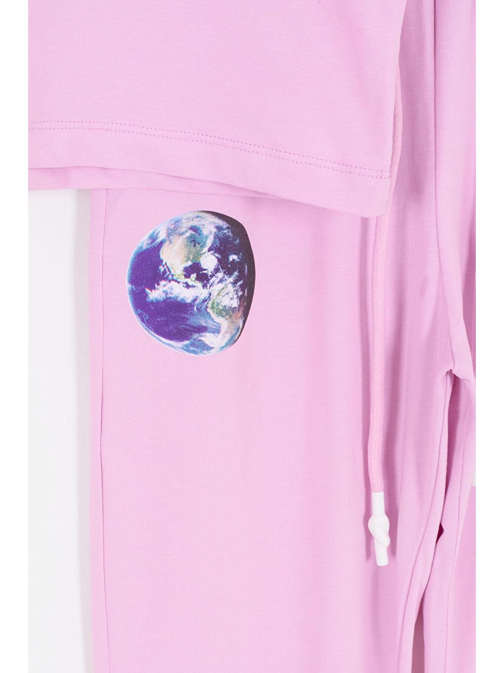 Mor Kız Çocuk Dünya Baskılı Takım 16668-2