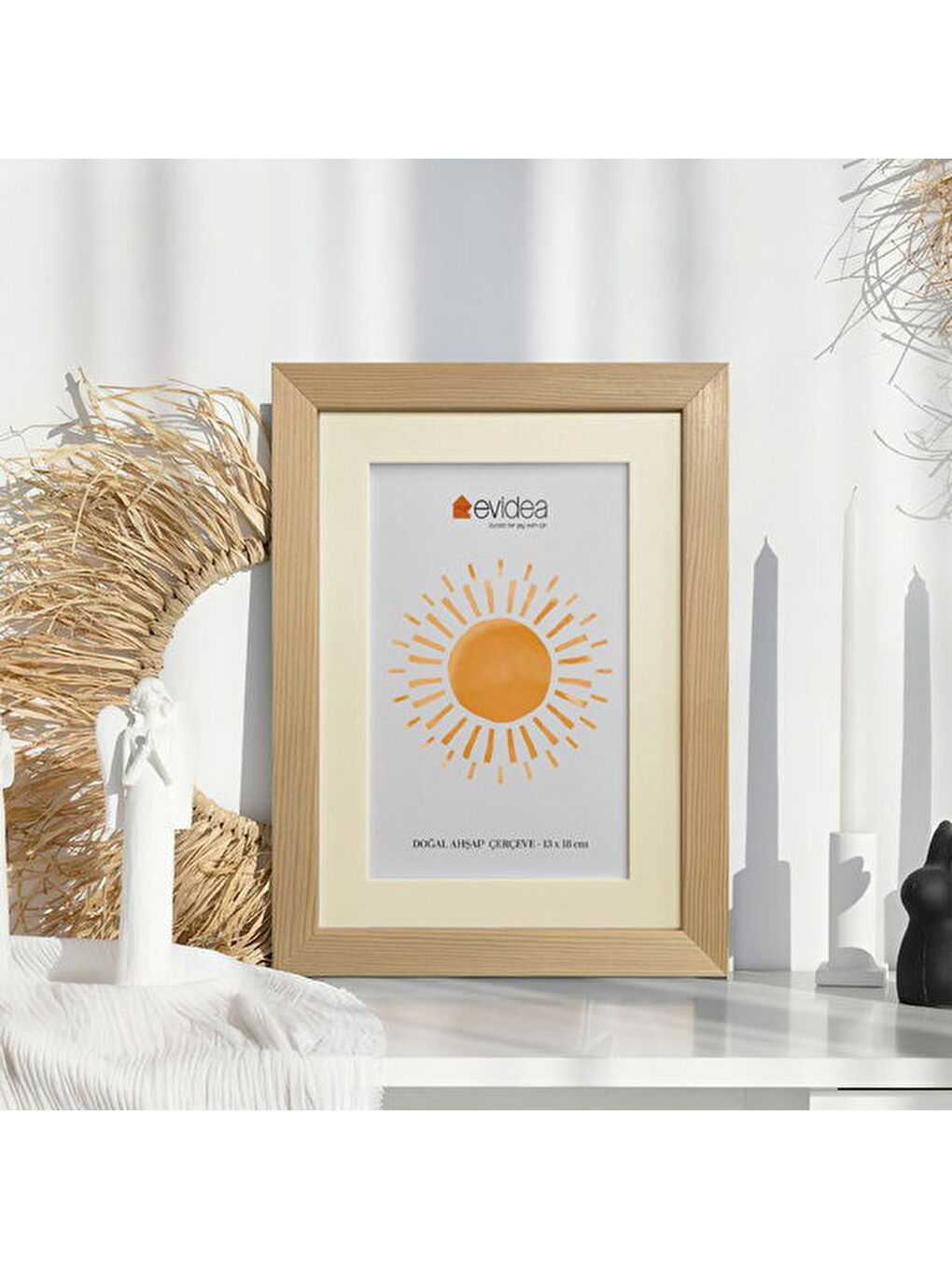 Deco Ahşap Çerçeve - Bej - 13x18 cm-1