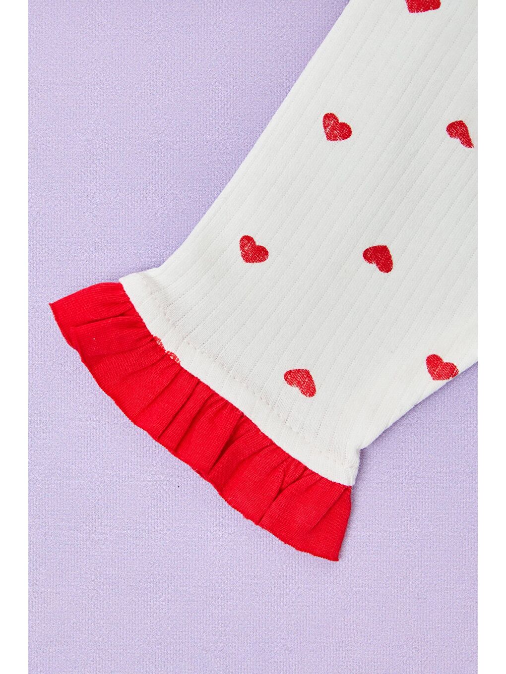 Kırmızı Bandanalı Fitilli Kız Çocuk Pijama Takımı-3