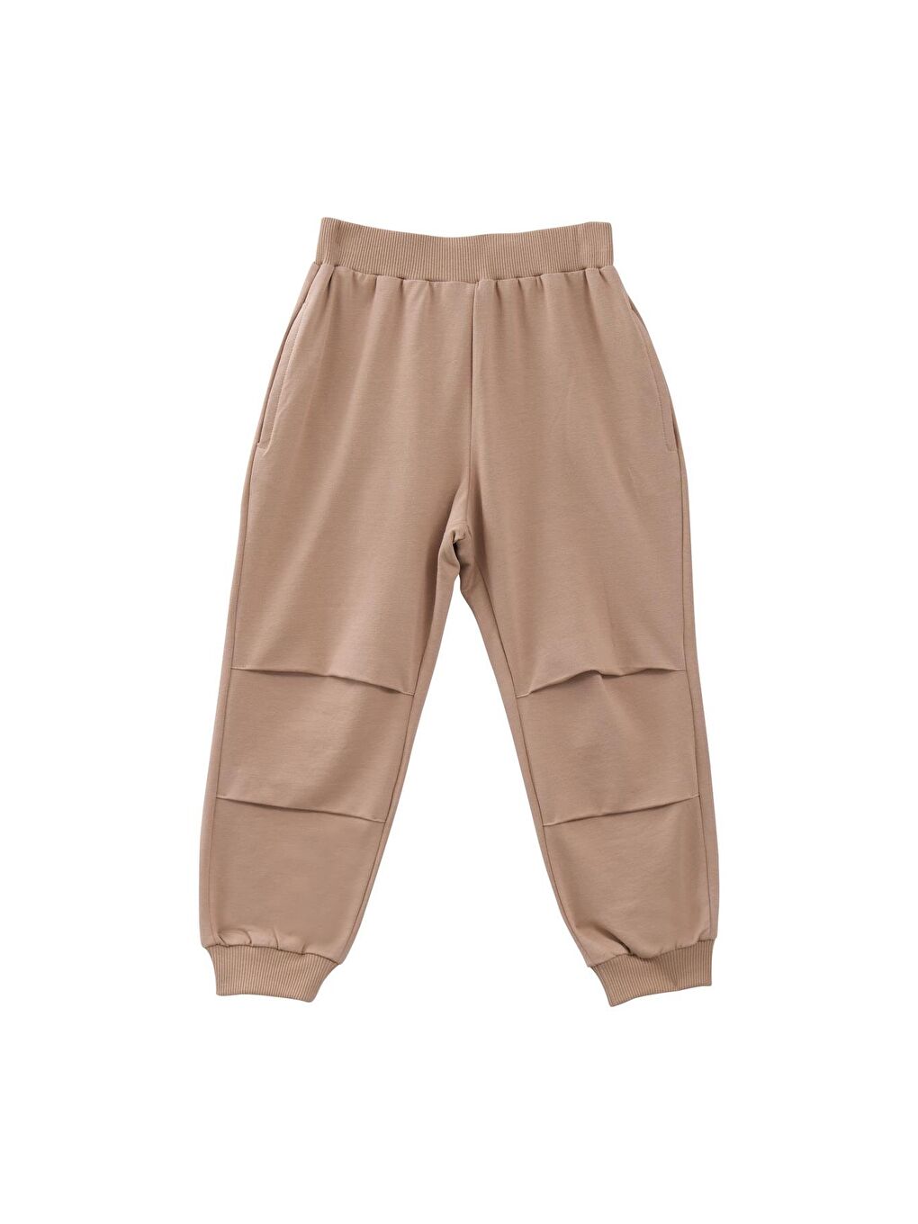 Erkek Bebek Pile Detaylı Eşofman Altı - Bej-1