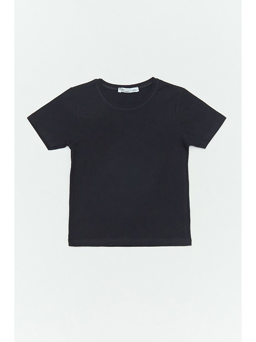 Siyah %100 Pamuk Arkası Dinozor Baskılı Erkek Çocuk Tişört