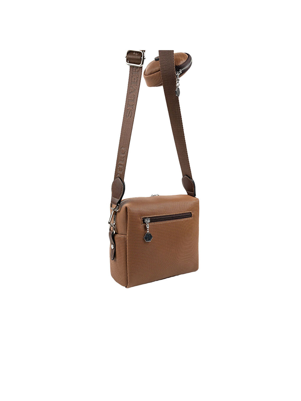Kahverengi Kadın Çapraz Çanta 1038-48496 SILVER POLO ÇAPRAZ BAYAN ÇANTASI M86 KARAMEL-MAT KAHVE-3