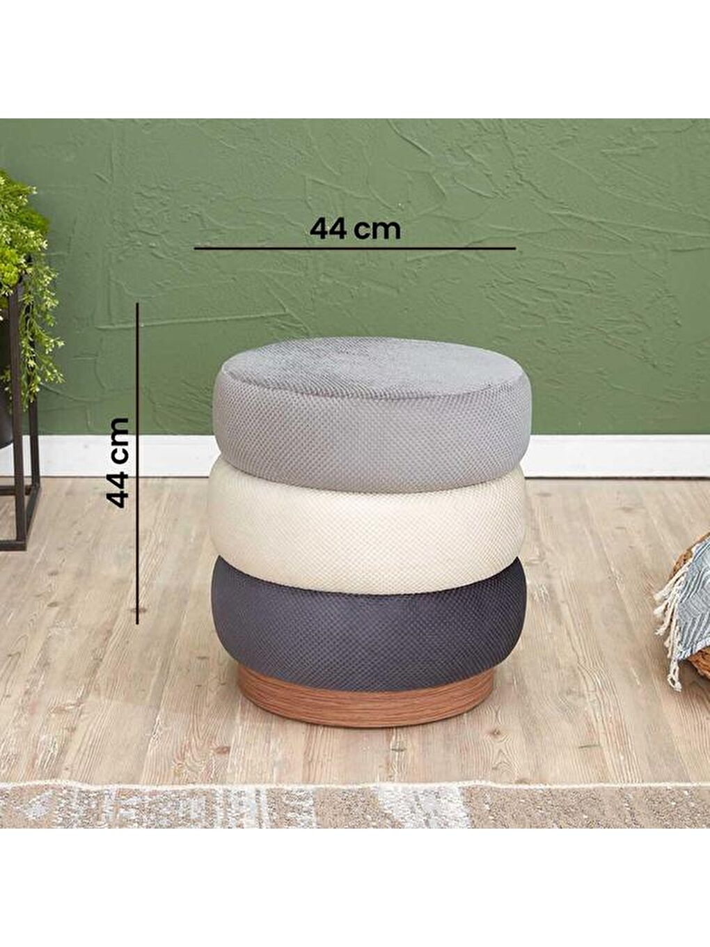 Karışık Silindir Puf - Renkli-5