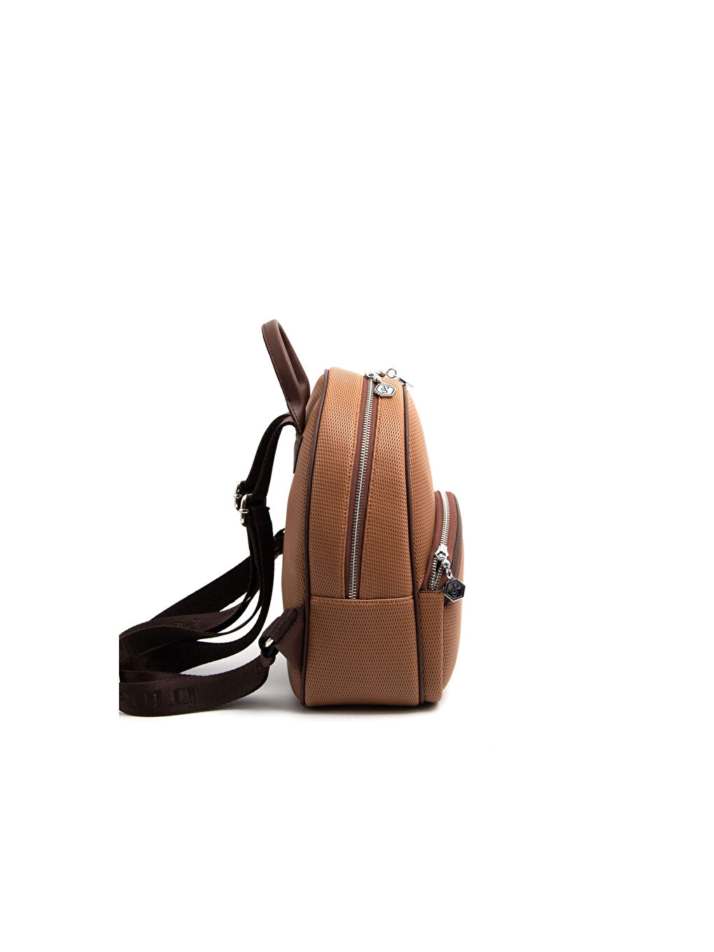 Kahverengi Kadın 945-45561 SILVER POLO SIRT ÇANTASI M86 KARAMEL-MAT KAHVE-3