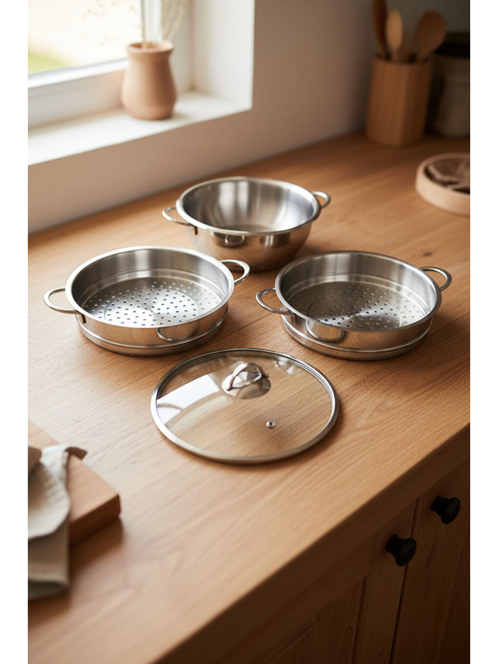 Gri Pedro 4 Parça Mantı Seti-3