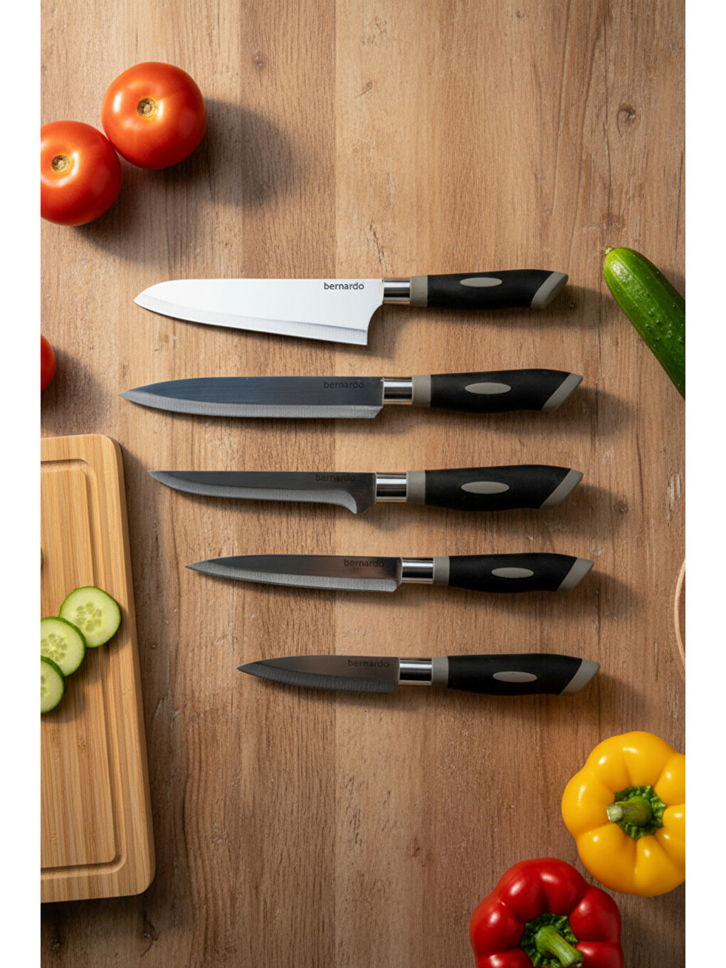 Gri Titan 5 Parça Bıçak Seti