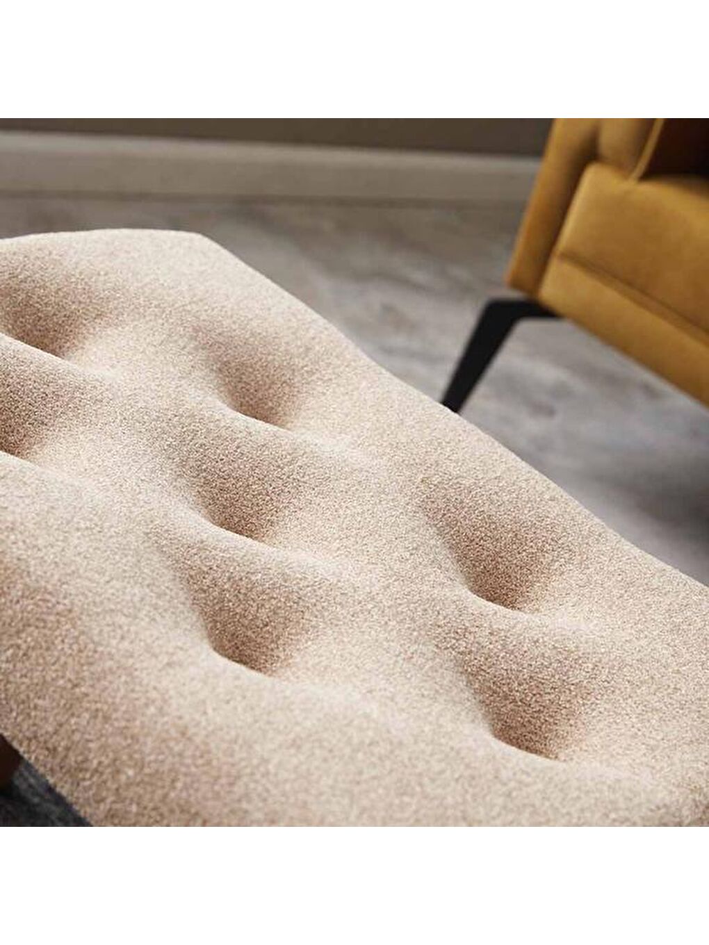 Masif Ayaklı Bench - Bej-1