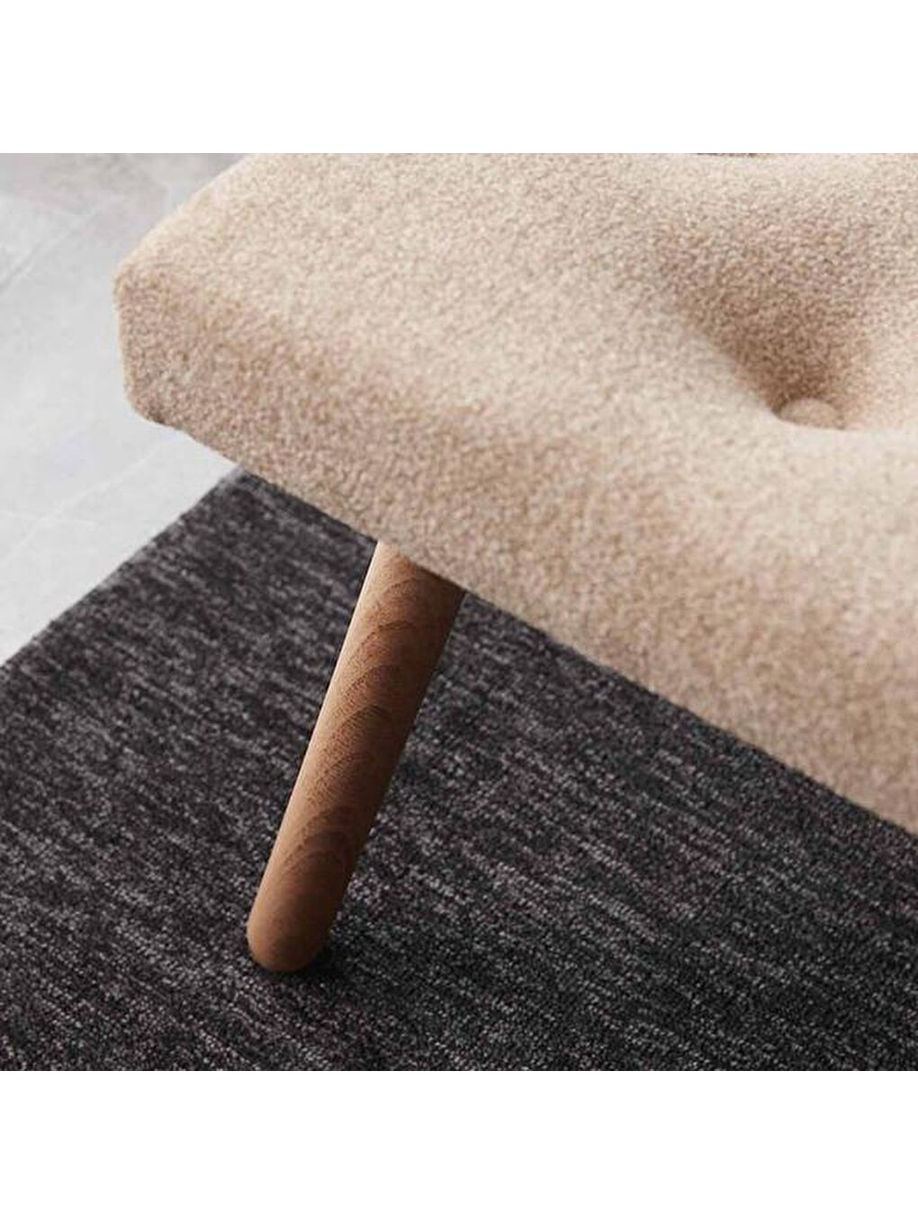 Masif Ayaklı Bench - Bej-3