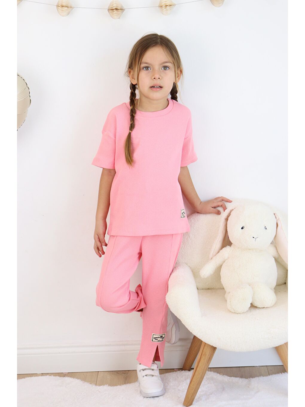 Pembe Paça Yırtıklı Takım