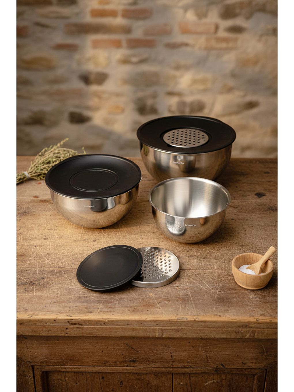 Gri Viyana 9 Parça Karıştırma Kabı Hazırlık Seti-5