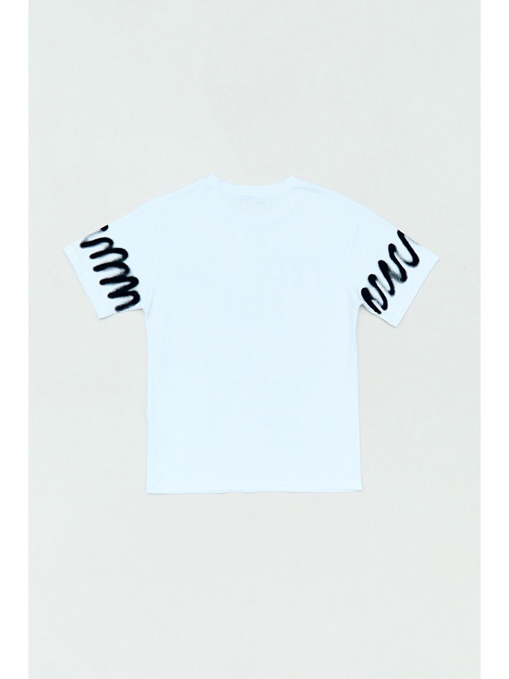 Beyaz Feel Free Yazı Baskılı Cep Detaylı Erkek Çocuk Tişört-1