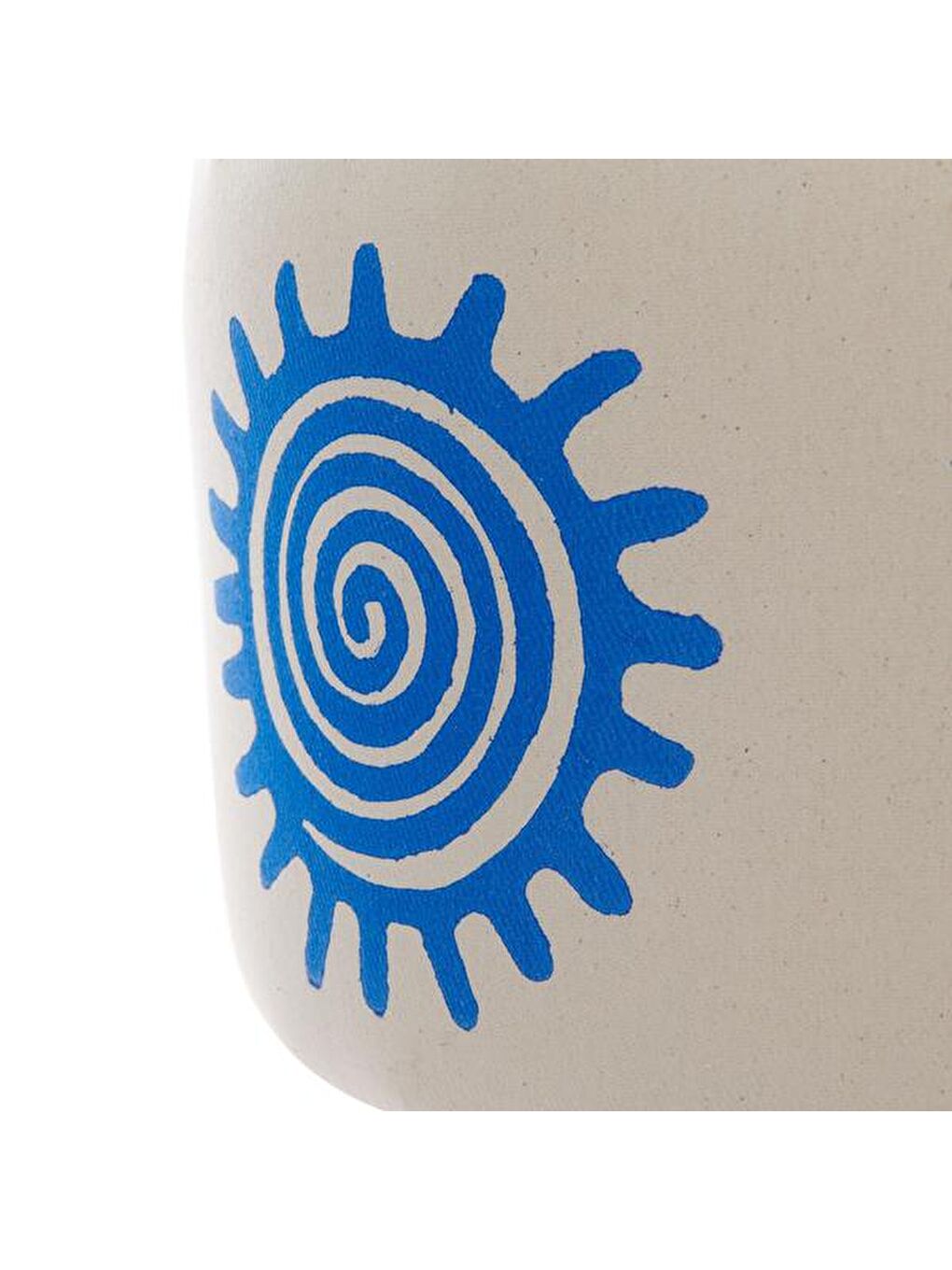 Ekru Felix Taş Baskı Handmade Puf - Krem-1