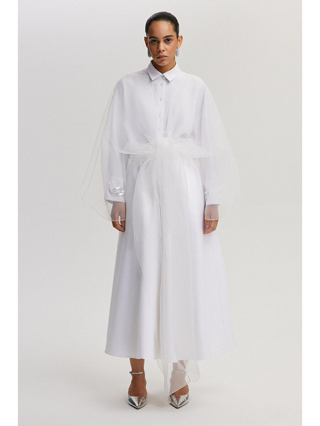 Beyaz Organze Ceket-1