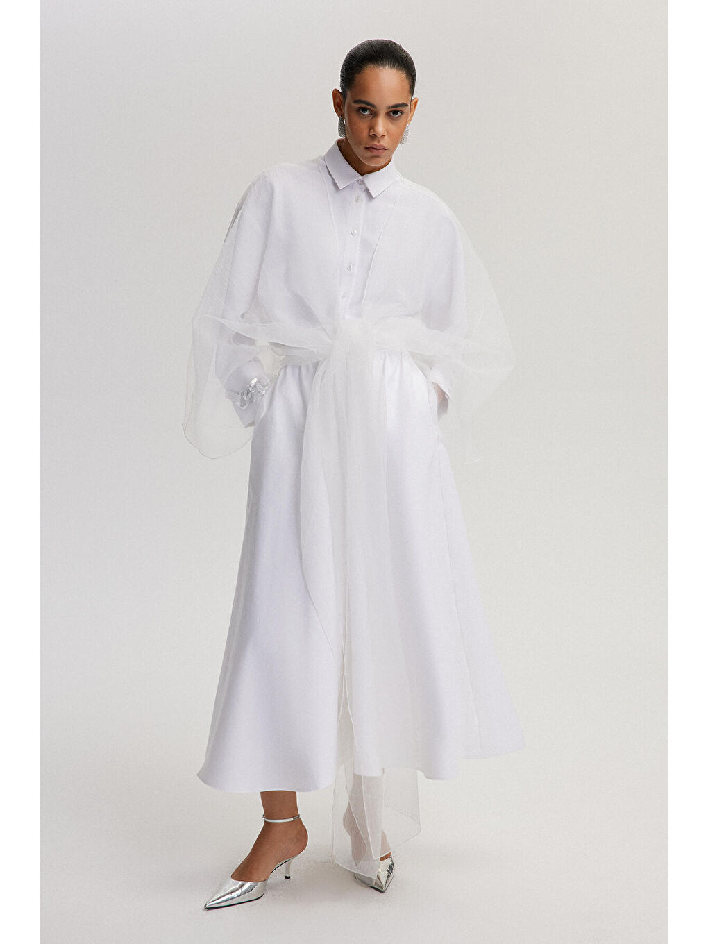 Beyaz Organze Ceket-2