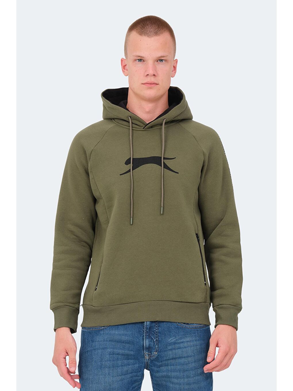 SLAZENGER Haki KNIFE I Erkek Sweatshirt Haki