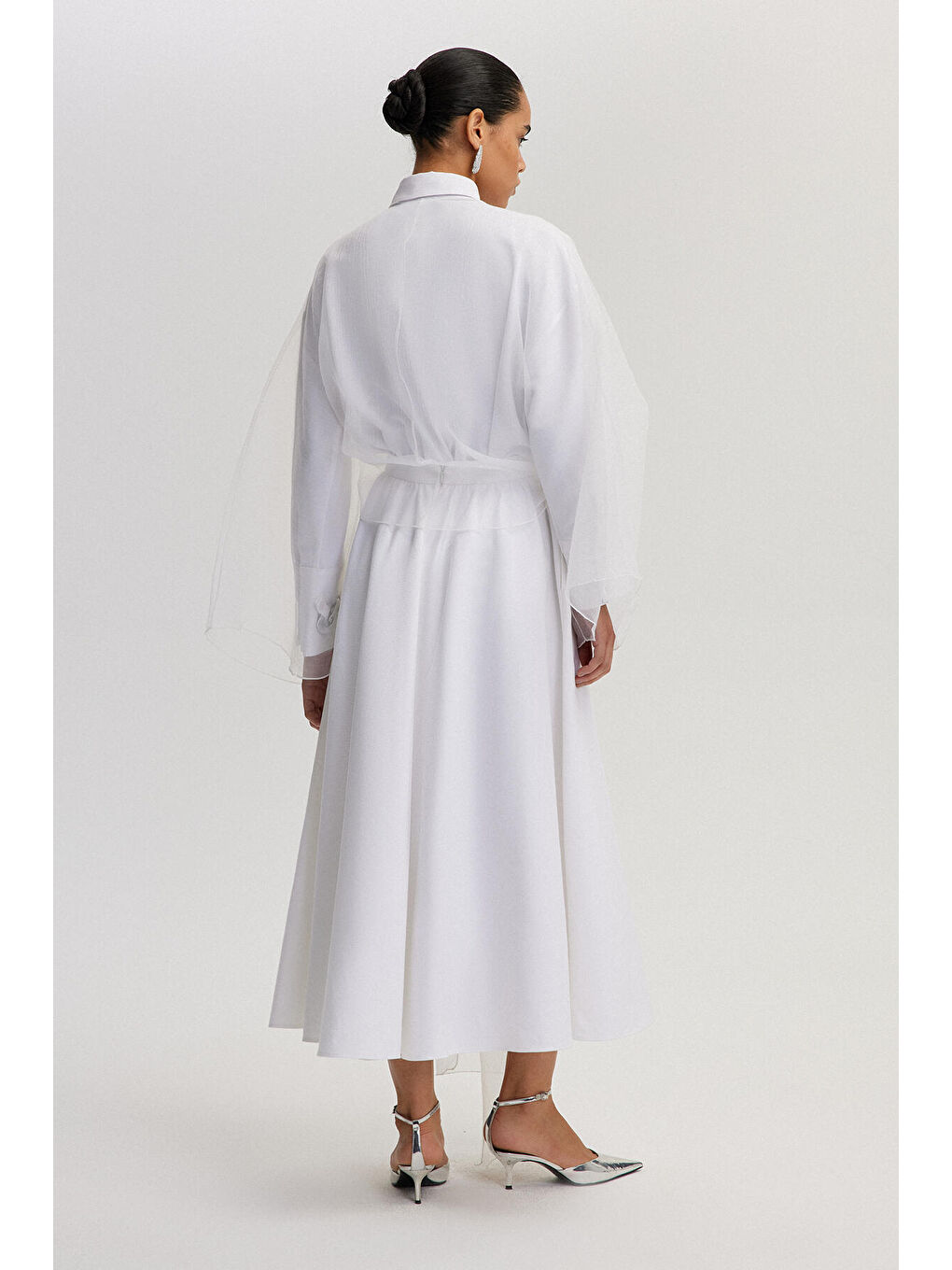 Beyaz Organze Ceket-5