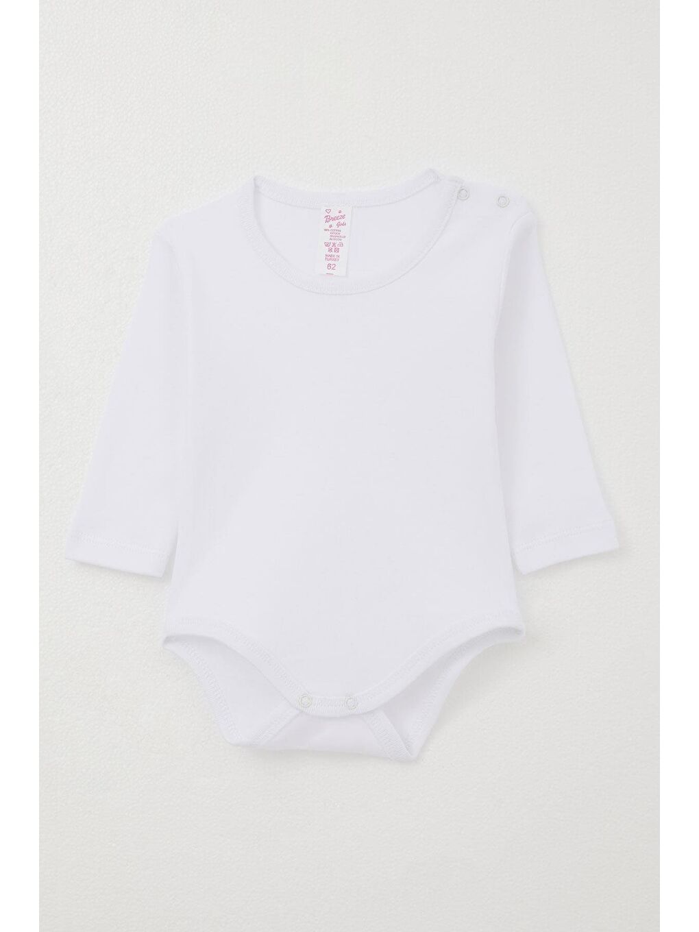 Kız Bebek Zıbınlı 3 Lü Takım Minik Kalp Desenli Beyaz (1 Yaş)-1