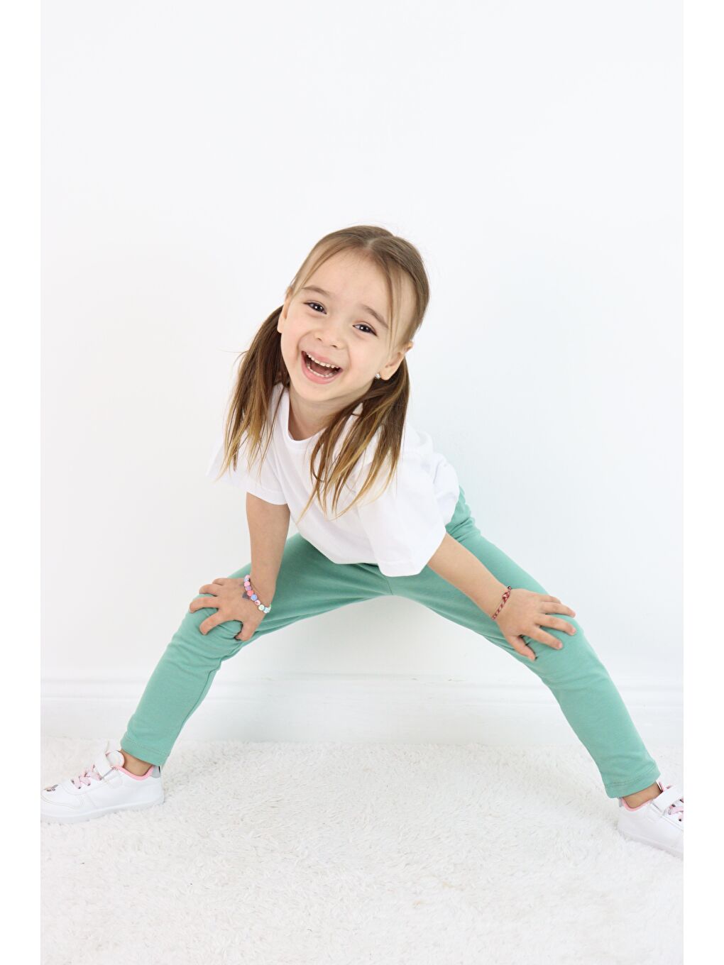 Yeşil Basic Kız Çocuk Tayt %100 Pamuk 6 Ay 5 Yaş-2