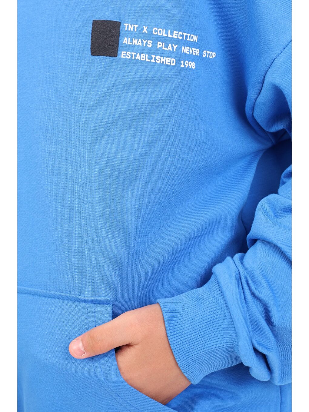 Mavi Erkek Çocuk Baskılı Sweatshirt-1