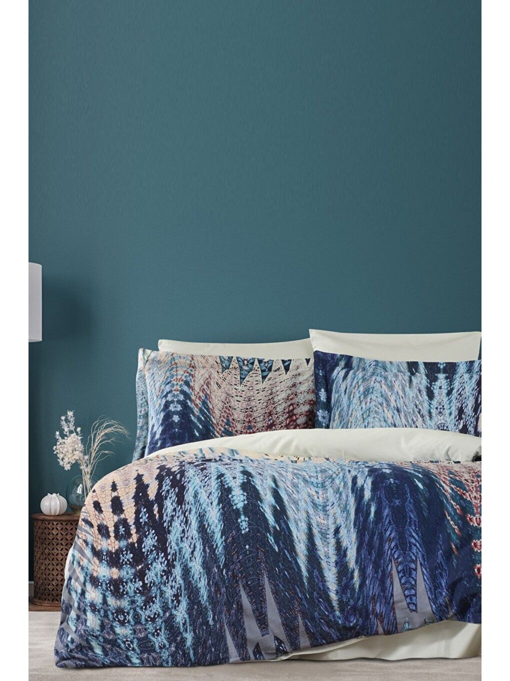 Karışık Tek Kişilik Bambu Saten Nevresim Takımı Talamone