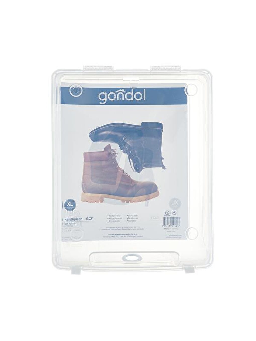 Renksiz King Queen Bot Kutusu - Şeffaf-1