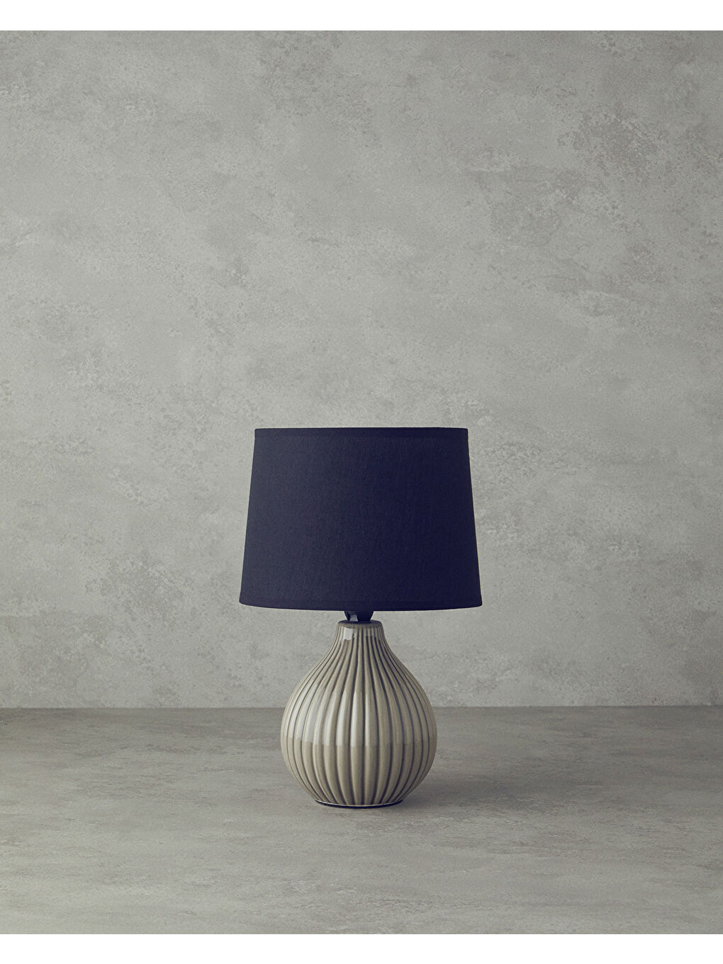 Alvin Seramik Abajur Siyah - Gri-1