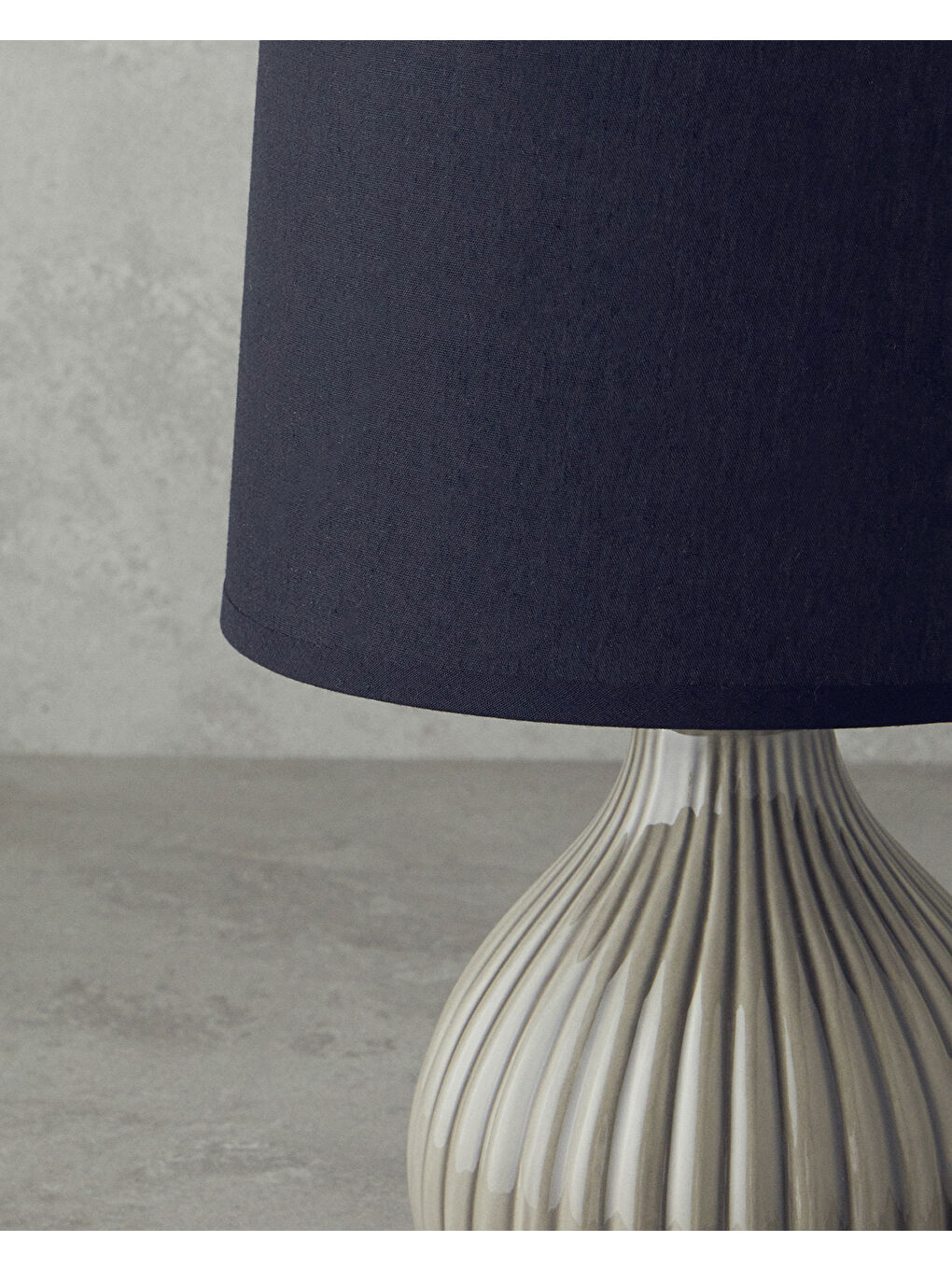 Alvin Seramik Abajur Siyah - Gri-3