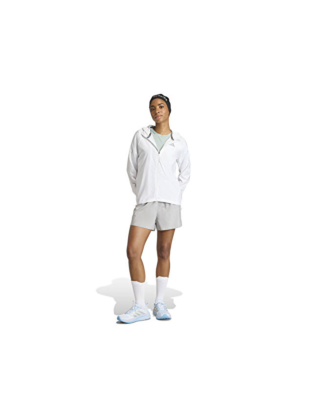 Run Ess Jkt W Kadın Koşu Ceketi Ka0253 Beyaz-5