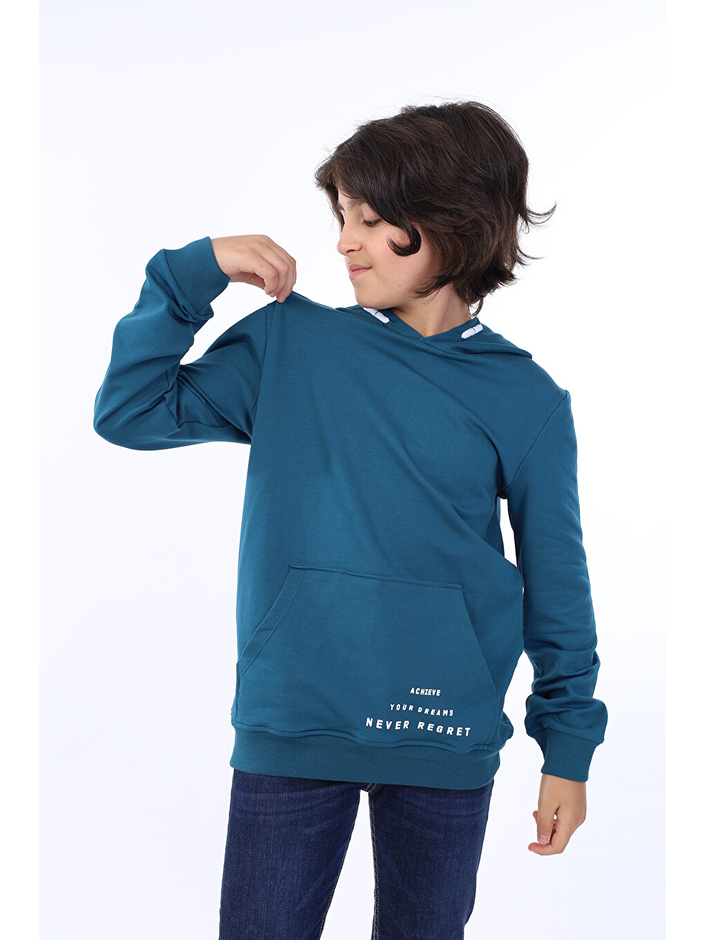 Petrol Erkek Çocuk Baskılı Sweatshirt