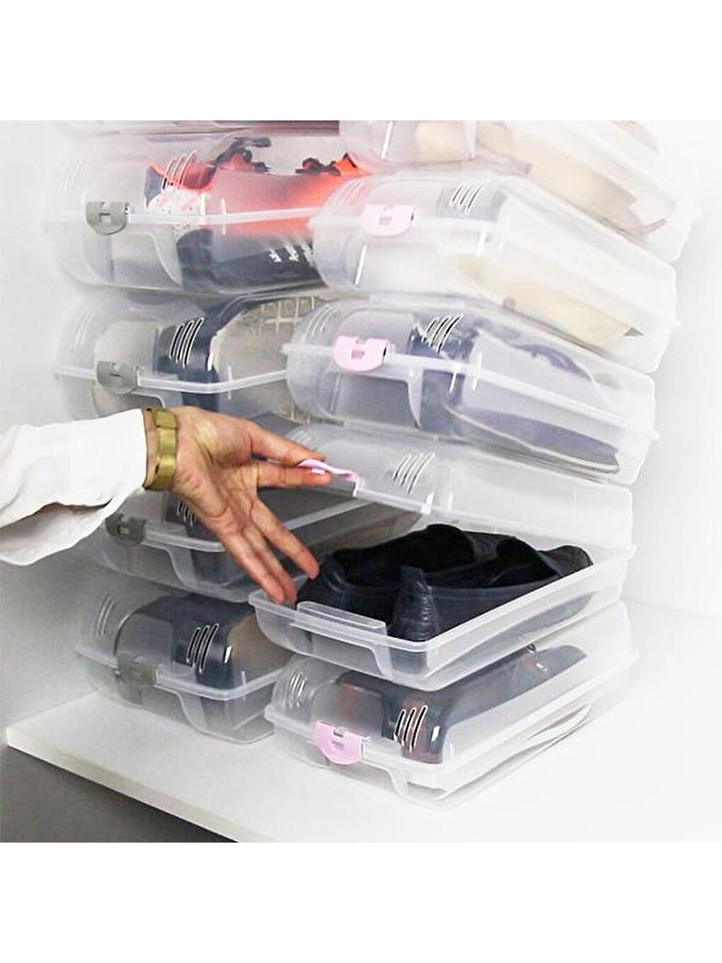 Renksiz Bayan Ayakkabı Koruma Kutusu-4