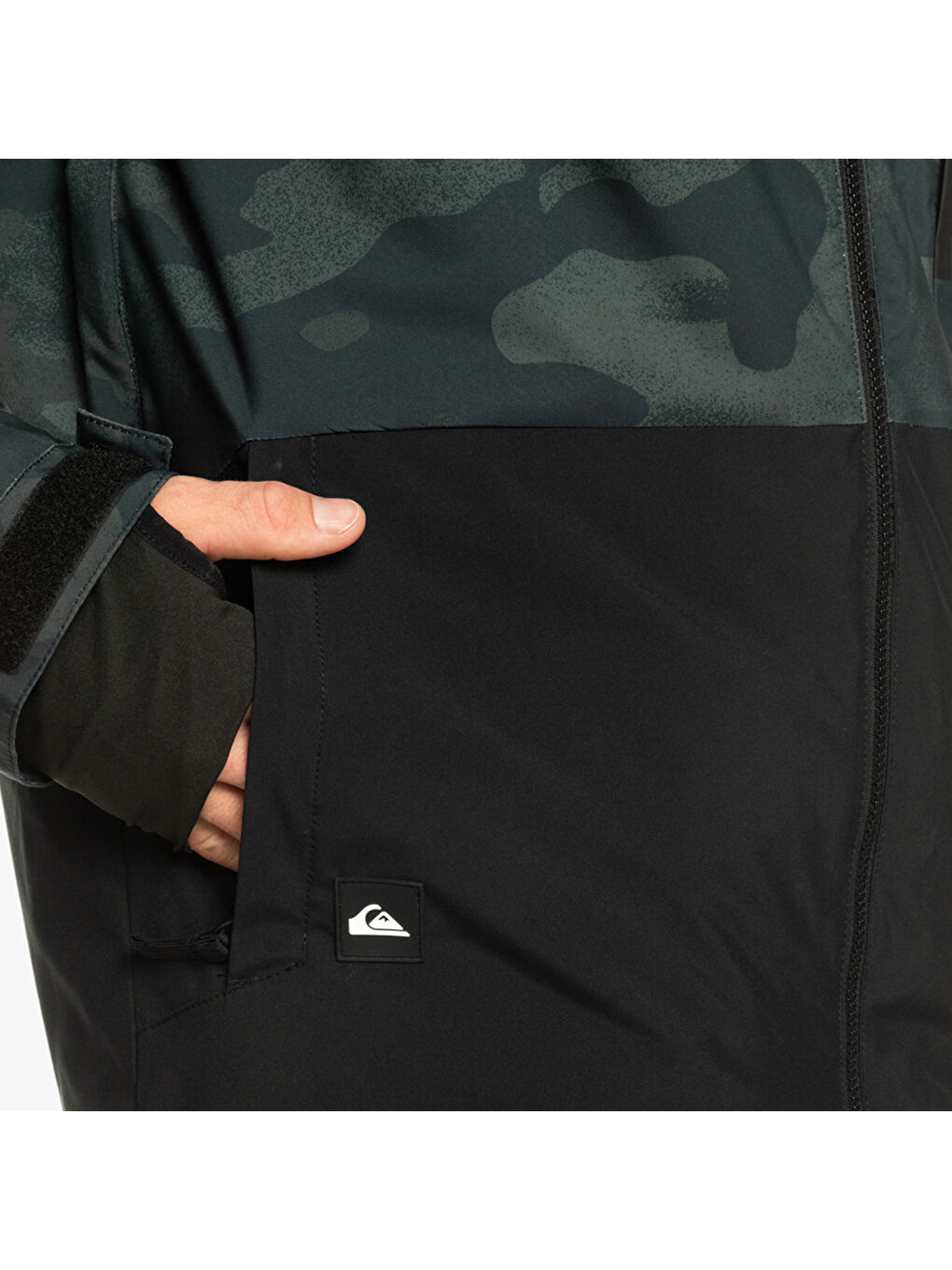 Haki Mission Printed Block Erkek Yeşil Snowboard Ceketi Kayak Montu-4