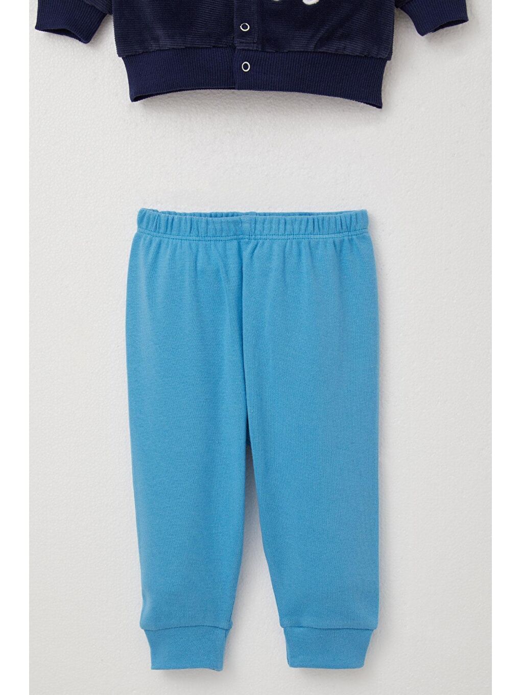 Erkek Bebek Zıbınlı 3 Lü Takım Sevimli Tavşan Nakışlı Lacivert (4 Ay-1 Yaş)-3